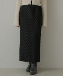 Ambre Neige | 花柄ジャガードIラインスカート/【WEB/EC限定商品】(スカート)