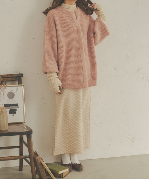 Ambre Neige(アンブルネージュ)の「花柄ジャガードIラインスカート/【WEB/EC限定商品】(スカート・レディース・ベージュ/アイボリー/ブラック・MEDIUM/SMALL)」の10枚目の写真