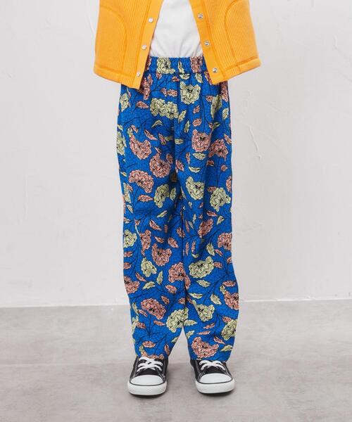 coen(コーエン)の「Market(マーケット)バティックプリントストレートパンツ(その他パンツ・キッズ・ロイヤルブルー/ナチュラル・120/100/110/150/140/130)」の2枚目の写真