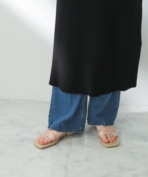 SENSE OF PLACE by URBAN RESEARCH（センスオブプレイスバイアーバンリサーチ）の「PVCアシメサンダル（サンダル・レディース・ベージュ/ホワイト/ブラック・SMALL/MEDIUM/LARGE）」の3枚目の写真