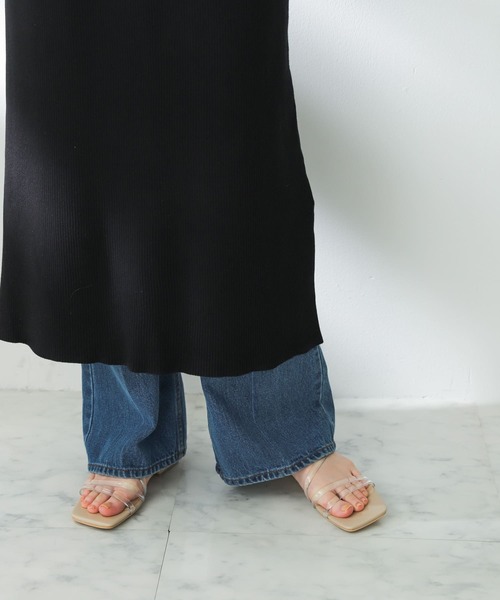 SENSE OF PLACE by URBAN RESEARCH（センスオブプレイスバイアーバンリサーチ）の「PVCアシメサンダル（サンダル・レディース・ベージュ/ホワイト/ブラック・SMALL/MEDIUM/LARGE）」の6枚目の写真