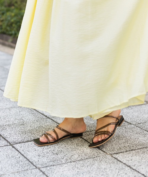 SENSE OF PLACE by URBAN RESEARCH（センスオブプレイスバイアーバンリサーチ）の「PVCアシメサンダル（サンダル・レディース・ベージュ/ホワイト/ブラック・SMALL/MEDIUM/LARGE）」の14枚目の写真