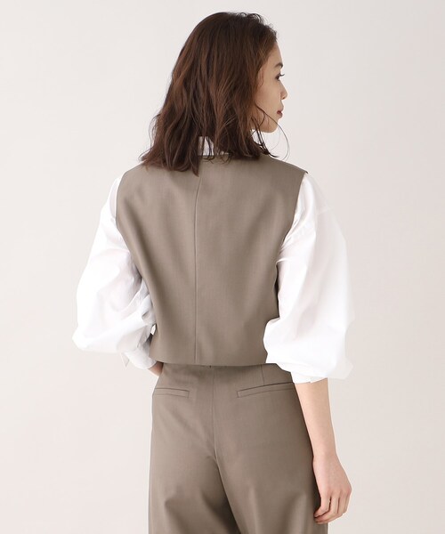 UNTITLED(アンタイトル)の「◆【トレンド感UP!】ショートジレ(ベスト・レディース・ダークネイビー/ブラウン系その他/ブラウン系その他7・00/01/02/03/04/44/48)」の14枚目の写真