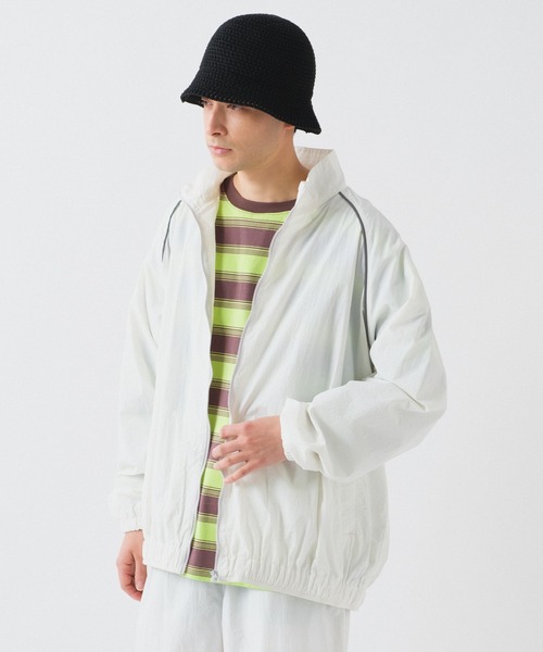 WHIMSIC（ウィムジック）の「【UNISEX】マルチボーダーロングスリーブTEE（Tシャツ/カットソー・メンズ・ホワイト/ブラウン/パープル/イエロー・FREE）」の15枚目の写真