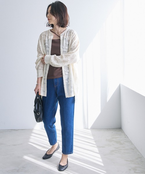 Chaco closet（チャコ クローゼット）の「シアージャガードレースボリュームスリーブ長袖シャツ（シャツ/ブラウス・レディース・ブラック/アイボリー/オフホワイト/ピンク・FREE）」の22枚目の写真