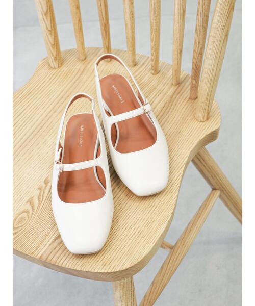 Lugnoncure（ルノンキュール）の「メリージェーンスリングバックシューズ（その他シューズ・レディース・ブラック/オフホワイト/イエロー・MEDIUM/LARGE）」の4枚目の写真