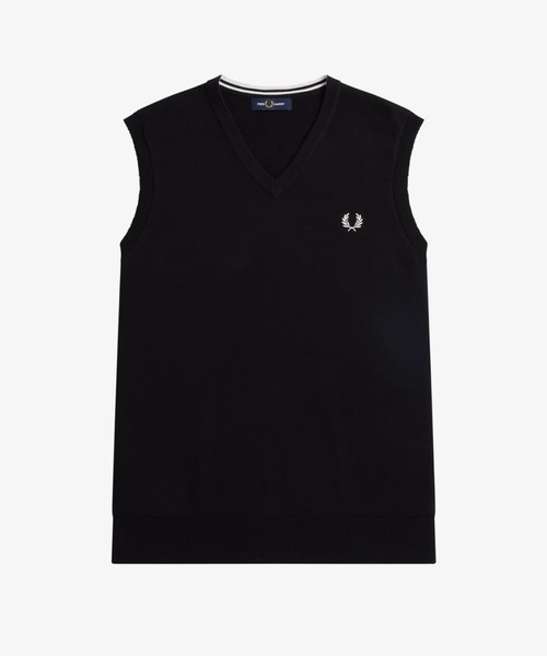 FRED PERRY(フレッドペリー)の「Classic V-Neck Tank(ベスト・メンズ・ブラック/ネイビー/ブラック系その他・L/M/S)」の12枚目の写真