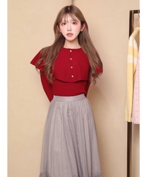 ケープニットトップス