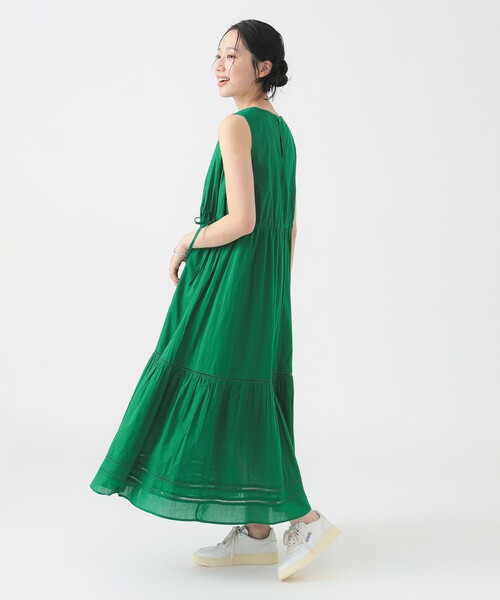 SALE【AMI】ノースリーブ ストレッチ マキシドレス セール】AVIANA SLEEVELESS BRODERIE MAXI DRESS | AVIANA