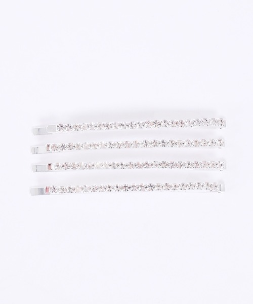 WC（ダブル シー）の「4Pビジュー細ピン（ヘアピン・レディース・ホワイト・FREE）」の3枚目の写真