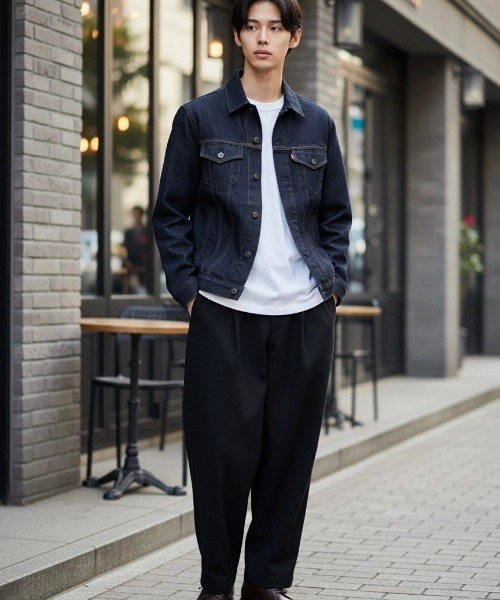 Levi's（リーバイス）の「Levi's/リーバイス TRUCKER DENIM JACKET/デニムジャケット/Gジャン/レディース メンズ（デニムジャケット・メンズ・インディゴブルー/ワンウォッシュ/ブラック・S/M/L/XL）」の19枚目の写真