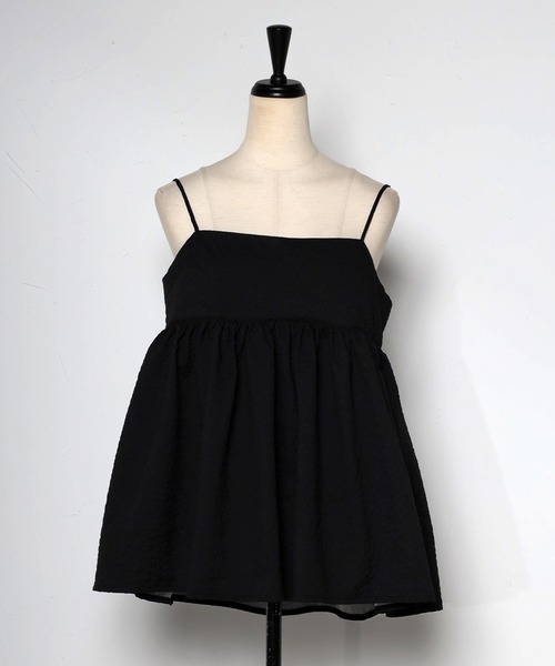 Bonjour Sagan（ボンジュールサガン）の「ジャガードキャミブラウス（キャミソール・レディース・アイボリー/ブラック・FREE）」の17枚目の写真