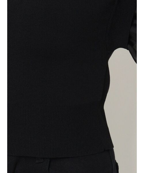 MURUA（ムルーア）の「シャイニースリーブドッキングニット（ニット/セーター・レディース・ブラック/グレー・FREE）」の16枚目の写真