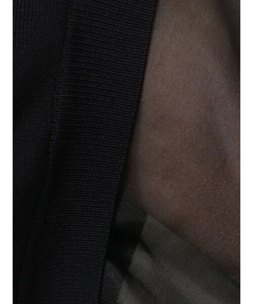 MURUA（ムルーア）の「シャイニースリーブドッキングニット（ニット/セーター・レディース・ブラック/グレー・FREE）」の19枚目の写真