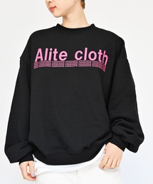 ビッグサイズ メンズサイズ ALITECLOTHロゴプリントトレーナー