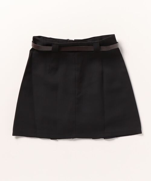 gossip!ロサンゼルス(ゴシップロサンゼルス)の「ベルト付きプリーツミニスカート(スカート・レディース・ベージュ/ブラック・M/S/L)」の16枚目の写真
