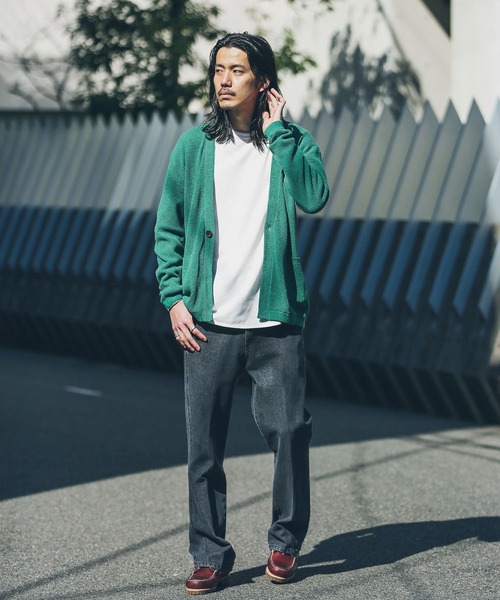 URBAN RESEARCH Sonny Label（アーバンリサーチサニーレーベル）の「ワッフル編みニットカーディガン（カーディガン/ボレロ・メンズ・ネイビー/ブラック/アイボリー/グリーン・LARGE/MEDIUM）」の17枚目の写真