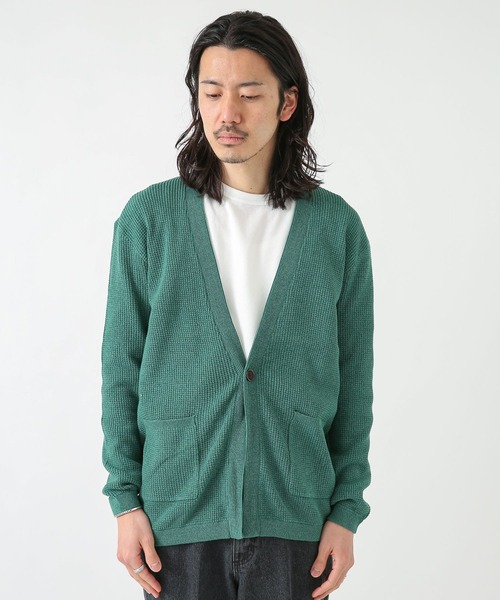 URBAN RESEARCH Sonny Label（アーバンリサーチサニーレーベル）の「ワッフル編みニットカーディガン（カーディガン/ボレロ・メンズ・ネイビー/ブラック/アイボリー/グリーン・LARGE/MEDIUM）」の22枚目の写真