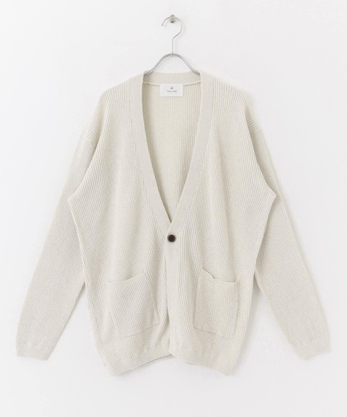 URBAN RESEARCH Sonny Label（アーバンリサーチサニーレーベル）の「ワッフル編みニットカーディガン（カーディガン/ボレロ・メンズ・ネイビー/ブラック/アイボリー/グリーン・LARGE/MEDIUM）」の7枚目の写真