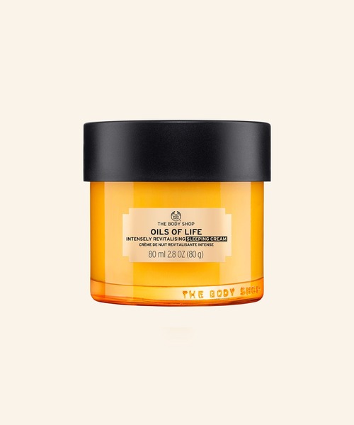 オイルズオブライフ インテンスリー　リバイタライジング スリーピングクリーム THE BODY SHOP（ザ・ボディショップ）の「オイルズオブライフ
