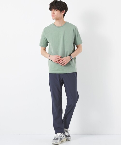 green label relaxing（グリーンレーベルリラクシング）の「スパニッシュピマMIX クルーネック カットソー（Tシャツ/カットソー・メンズ・ホワイト/ライトグレー/ネイビー/ライム・S/M/L/XXL/XL）」の8枚目の写真