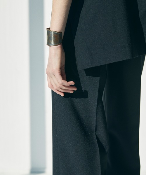 CEL ANSWER（シーイーエルアンサー）の「ベーシックストレートタックパンツ（スラックス・レディース・ライトグレー/ブラック/ネイビー・FREE/SMALL）」の4枚目の写真