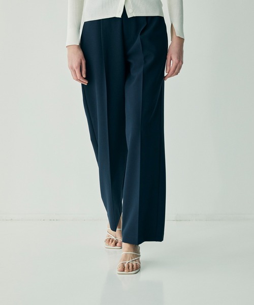 CEL ANSWER（シーイーエルアンサー）の「ベーシックストレートタックパンツ（スラックス・レディース・ライトグレー/ブラック/ネイビー・FREE/SMALL）」の5枚目の写真