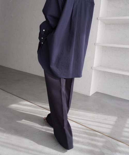 CEL ANSWER（シーイーエルアンサー）の「ベーシックストレートタックパンツ（スラックス・レディース・ライトグレー/ブラック/ネイビー・FREE/SMALL）」の6枚目の写真