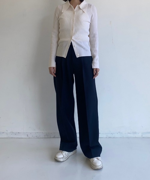 CEL ANSWER（シーイーエルアンサー）の「ベーシックストレートタックパンツ（スラックス・レディース・ライトグレー/ブラック/ネイビー・FREE/SMALL）」の20枚目の写真