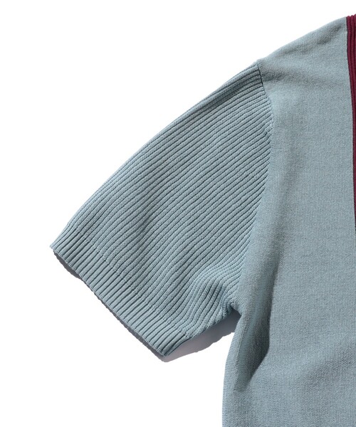 BEAMS PLUS(ビームスプラス)の「BEAMS PLUS / コットンニット ストライプ ポロシャツ(ポロシャツ・メンズ・サックスブルー/ブラウン/ネイビー・S/XL/M/L)」の20枚目の写真