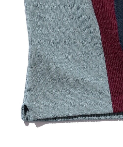 BEAMS PLUS(ビームスプラス)の「BEAMS PLUS / コットンニット ストライプ ポロシャツ(ポロシャツ・メンズ・サックスブルー/ブラウン/ネイビー・S/XL/M/L)」の21枚目の写真