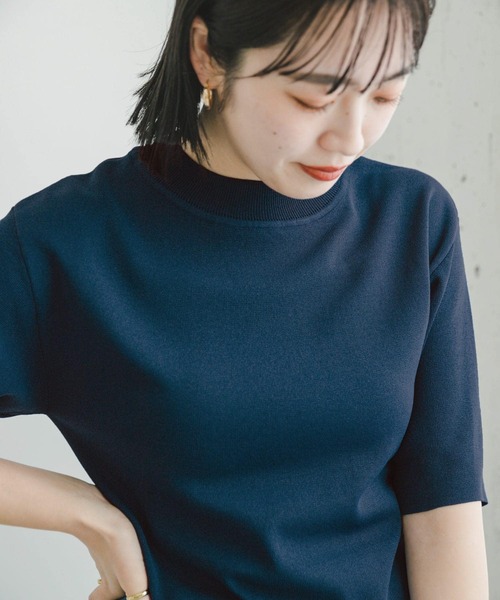 ITEMS URBANRESEARCH（アイテムズ アーバンリサーチ）の「ソウバリハンソデニット（ニット/セーター・レディース・モカ/オフホワイト/ブラック/ブルー・FREE）」の10枚目の写真