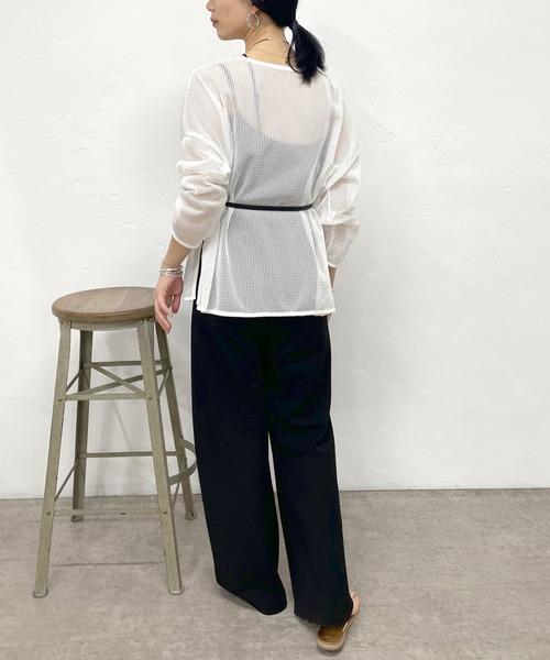 SHENERY（シーナリー）の「メッシュチュニック（シャツ/ブラウス・レディース・オフホワイト/ベージュ/ブラック・FREE）」の15枚目の写真