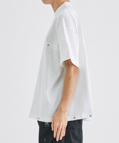 ALMOSTBLACK(オールモストブラック)の「【ALMOSTBLACK/オールモストブラック】BASIC TEE(Tシャツ/カットソー・メンズ・ホワイト/ブラック・1/2)」の3枚目の写真