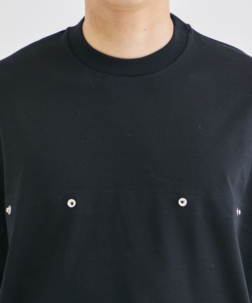 ALMOSTBLACK(オールモストブラック)の「【ALMOSTBLACK/オールモストブラック】BASIC TEE(Tシャツ/カットソー・メンズ・ホワイト/ブラック・1/2)」の6枚目の写真