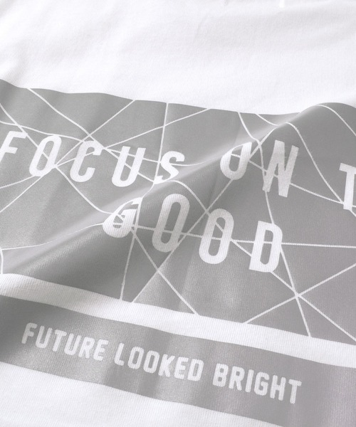 GLAZOS（グラソス）の「リフレクターバックプリント半袖Tシャツ（Tシャツ/カットソー・キッズ・ブラック/オフホワイト/ホワイト/チャコールグレー・150cm/160cm/140cm/170cm）」の21枚目の写真