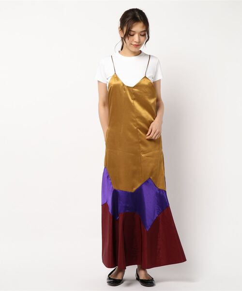 UN3D. ブロッキングキャミワンピース UN3D. | LOW GATHER FLARE SH OP