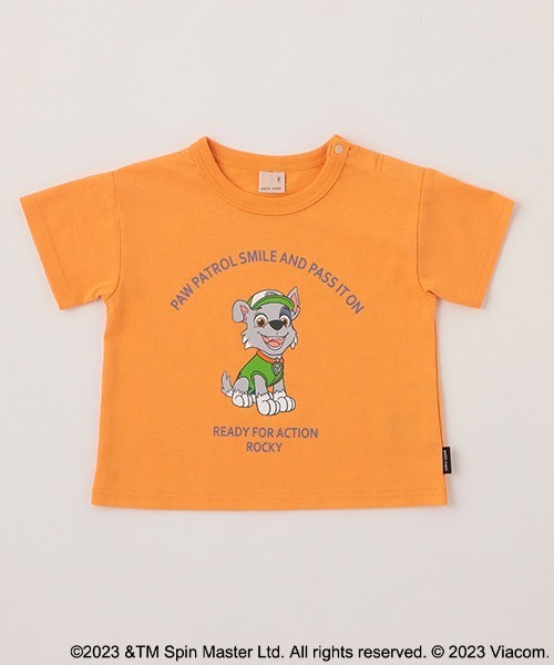 petit main(プティマイン)の「【WEB限定・パウパト】グラフィックT(Tシャツ/カットソー・キッズ・エメラルド/オレンジ/サックスブルー/ライトグレー/ライラック・90cm/120cm/100cm/110cm)」の5枚目の写真