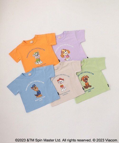 petit main(プティマイン)の「【WEB限定・パウパト】グラフィックT(Tシャツ/カットソー・キッズ・エメラルド/オレンジ/サックスブルー/ライトグレー/ライラック・90cm/120cm/100cm/110cm)」の13枚目の写真