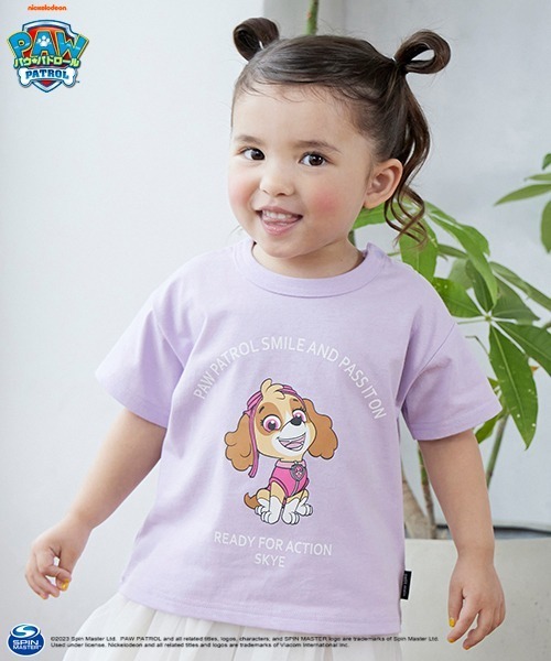 petit main(プティマイン)の「【WEB限定・パウパト】グラフィックT(Tシャツ/カットソー・キッズ・エメラルド/オレンジ/サックスブルー/ライトグレー/ライラック・90cm/120cm/100cm/110cm)」の11枚目の写真