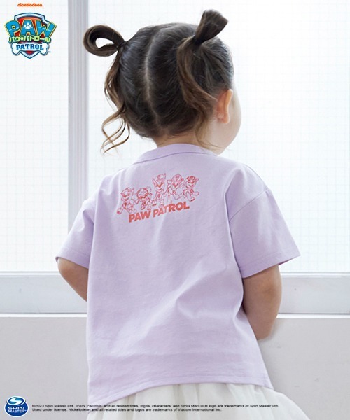 petit main(プティマイン)の「【WEB限定・パウパト】グラフィックT(Tシャツ/カットソー・キッズ・エメラルド/オレンジ/サックスブルー/ライトグレー/ライラック・90cm/120cm/100cm/110cm)」の8枚目の写真