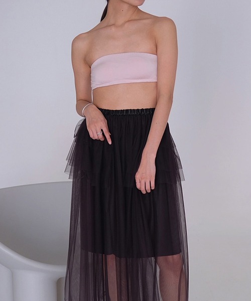 SORIN（ソリン　）の「シルキーベア天竺　バンドゥ（チューブトップ・レディース・ブラック/ライトピンク/ホワイト・38）」の8枚目の写真