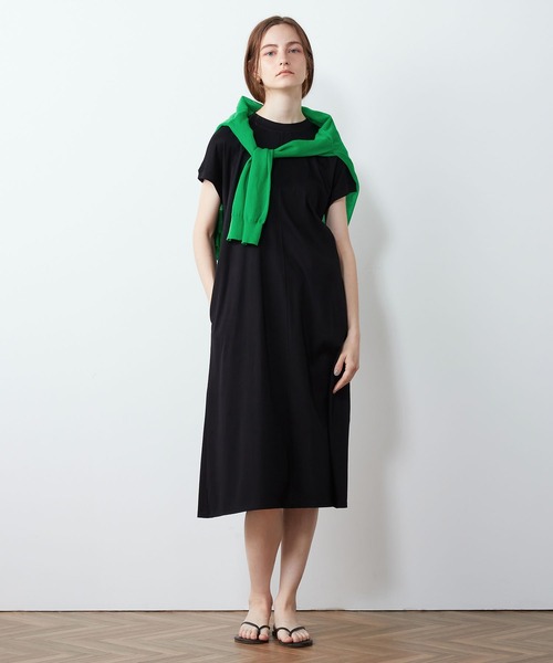 LE SOUK HOLIDAY(ルスークホリデー)の「モックネックワンピース(ワンピース・レディース・カーキ/パープル/ブラック・M/L)」の2枚目の写真