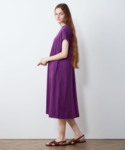 LE SOUK HOLIDAY(ルスークホリデー)の「モックネックワンピース(ワンピース・レディース・カーキ/パープル/ブラック・M/L)」の15枚目の写真