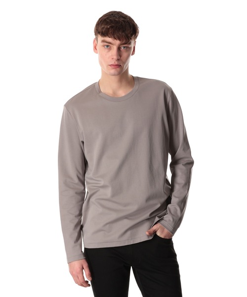 ATTACHMENT(アタッチメント)の「コットン ダブルフェイス ロングスリーブティー / COTTON DOUBLE FACE L/S TEE(Tシャツ/カットソー・メンズ・ダークグレー/ホワイト/ブラック/グレー/パープル・3/2/1)」の10枚目の写真