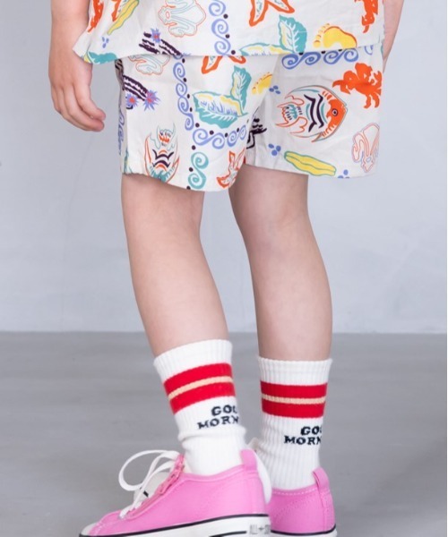 BIG FIELD(ビッグフィールド)の「総柄ショーツ(80~150cm)(その他パンツ・キッズ・グリーン/オリーブ/オフホワイト・80/90/95/100/110/120/130/140/150)」の2枚目の写真