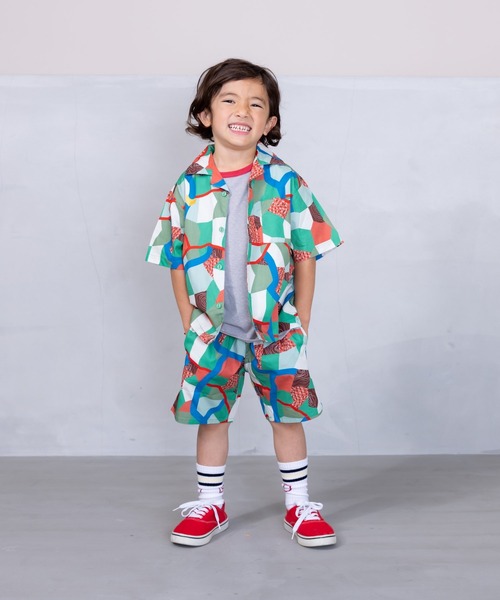 BIG FIELD(ビッグフィールド)の「総柄ショーツ(80~150cm)(その他パンツ・キッズ・グリーン/オリーブ/オフホワイト・80/90/95/100/110/120/130/140/150)」の4枚目の写真