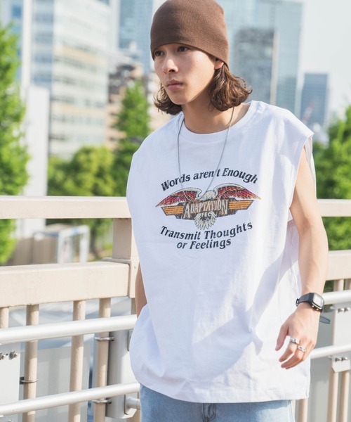 WEGO（ウィゴー）の「WEGO/ヘビーウエイトモチーフロゴノースリーブ（タンクトップ・メンズ・その他2/その他1・LARGE/MEDIUM）」の5枚目の写真