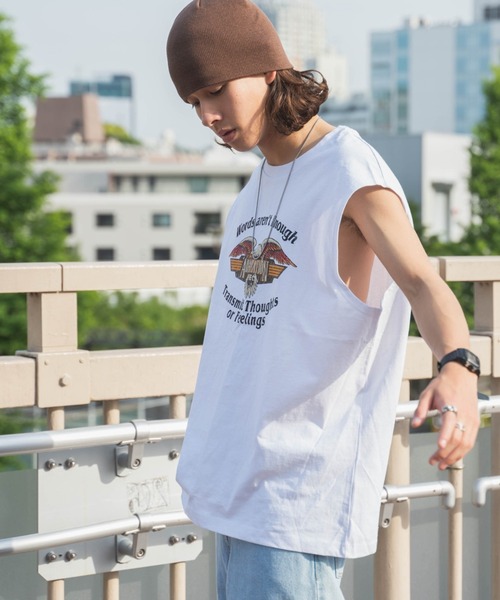 WEGO（ウィゴー）の「WEGO/ヘビーウエイトモチーフロゴノースリーブ（タンクトップ・メンズ・その他2/その他1・LARGE/MEDIUM）」の4枚目の写真