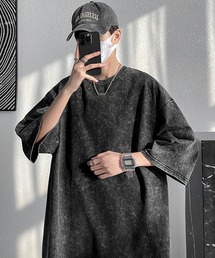 DEVICE（デバイス）の「ビッグシルエット シンプル ピグメント 半袖 古着風 無地 オーバーサイズ  Tシャツ（Tシャツ/カットソー）」